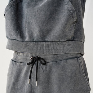 Survêtement délavé à l'acide, tenue décontractée, design tendance, tissu léger, adapté à toutes les saisons - Product Image 6