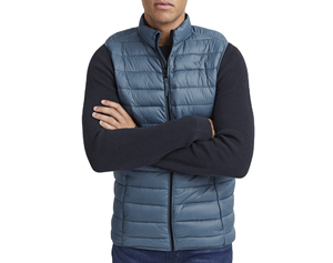 Chaleco acolchado impermeable transpirable cómodo para hombre, chaqueta de plumón impermeable cálida de invierno informal de Color sólido para hombre - Product Image 5