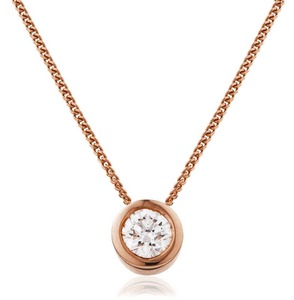 HPR2475 Round Cut Solitaire Diamond <b>Pendant</b> 0.30 Ct Lab Grown Diamond In Platinum Wedding Anniversary Gift - Product Image 2
