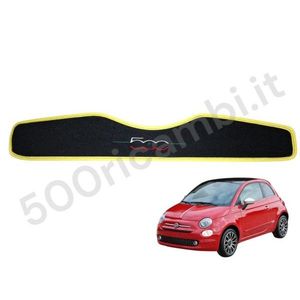 Funda Protectora para Maletero Trasero de FIAT 500 2007-2025, Moqueta Amarilla + Logotipo, Ajuste Personalizado - Product Image 1