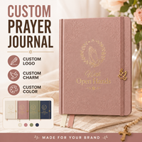 Carnet de prière LABON Deep Mauve avec couverture rigide, motif floral doré, journal spirituel, cadeau chrétien