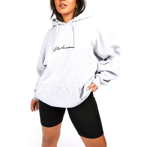 2023 haute qualité en gros à manches longues tricoté femmes sweats à capuche à la mode hiver hauts à capuche avec Logo avant - Product Image 1