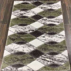 Alfombra peluda de poliéster turco de la mejor calidad, juego de alfombras tejidas Jacquard esponjosas Adiva para el hogar, sala de estar, hecha a máquina - Product Image 1