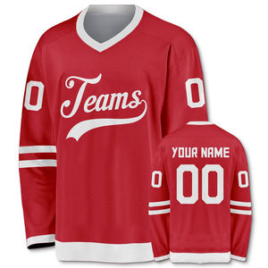 Vente en gros de maillots de hockey sur glace de haute qualité logo personnalisé maillots de hockey sur glace de l'équipe pour hommes meilleurs sports mode prix bon marché OEM - Product Image 1