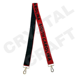 Correa de Bolso con Cuentas de Carolina del Sur, Correas de Bolso Personalizadas con Cuentas Blancas y Doradas, Hechas a Mano, Accesorios para Bolsos de Sororidad para Días de Juego - Product Image 1