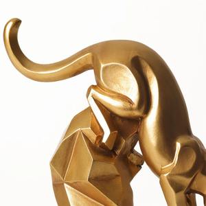 Belle sculpture de panthère dorée pour l'affichage de table à la maison et le style d'intérieur de pièce maîtresse de salon décoratif - Product Image 5