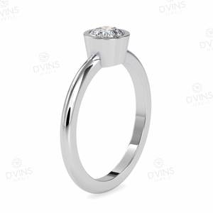 14 KT BEZEL set แหวนหมั้นเพชร VVS Lab สำหรับปาร์ตี้ - Product Image 2