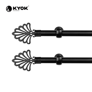 ปลายม่าน KYOK ดีไซน์ทันสมัย สีขาวดำ ทำจากพลาสติก ติดตั้งง่าย สำหรับตกแต่งบ้าน - Product Image 3