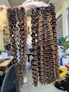 ผมมนุษย์ดิบเวียดนามผมต่อแบบม้วนผมยูเรเชียนสีธรรมชาติผสม100% 8ถึง40นิ้ว - Product Image 4