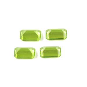 Piedras preciosas calibradas de peridoto natural Piedra de cristal suelta sin tratar con forma de Corte rectangular certificada - Product Image 4