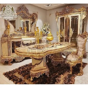 ชุดโต๊ะอาหารไม้สักสุดหรูสไตล์คิง พร้อมการเคลือบผิวที่ทนทาน - Product Image 1