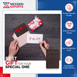 Proveedor y Exportador Líder en India que Vende Tarjeteros de Cuero Genuino de Calidad Confiable, Elegantes y sin Cierre - Product Image 4