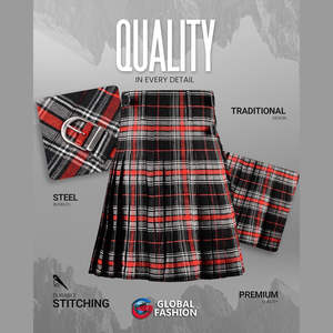 Kilt écossais pour homme, esprit de Bruce, tartan, acrylique, laine, longueur standard, anti-froissement, meilleur kilt en vente en gros, 2026 - Product Image 2