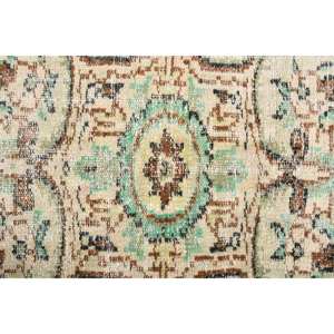 Alfombra turca Vintage 6,4X9,4 pies naranja verde Patchwork diseño lana látex tejido plano técnica sala de estar decoraciones pasillo - Product Image 4