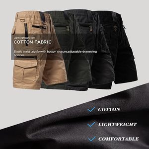 Pantalones cortos cargo de verano para hombre, pantalones cortos cargo de gran tamaño de alta calidad, pantalones cortos con bolsillo lateral para hombre - Product Image 6