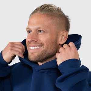 Sweat à capuche pour homme en molleton 100% coton de haute qualité, grammage lourd, logo imprimé personnalisé, plusieurs couleurs, épaules tombantes, sweat à capuche d'hiver - Product Image 2