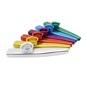 Kazoo Métal Guitare Ukulélé Accompagnement Couleur Simple Facile Apprendre Instrument <span class=keywords><strong>de</strong></span> Musique un Compagnon Débutants Apprentissage <span class=keywords><strong>Jouer</strong></span> Flûte - Product Image 3
