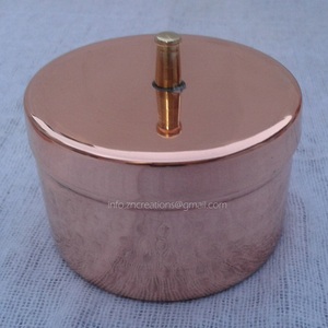 ภาชนะใส่เทียนกลมสีโรสโกลด์5ออนซ์พร้อมฝาปิดภาชนะทองแดงเปล่าสำหรับตกแต่งบ้านสำหรับทำเทียน - Product Image 3
