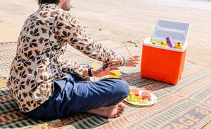 Rahber 18 litros/19 Qts Durable HDPE Cooler Box Cofre de hielo portátil para latas de comida Pesca Caza y viajes en barco - Product Image 4