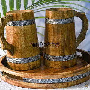 Taza de Madera para Uso Diario en la Oficina - Elegante, Minimalista, para Beber Directo, Ecológica y Reutilizable de Tradebyd - Product Image 1