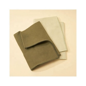 Waffle Weaved <b>Embroidered</b> Fashionable 100% Cotton Fabric Serviette Ultra Soft Wholesale Golf Kitchen <b>Towel</b> Set for Wedding Decor - Product Image 2