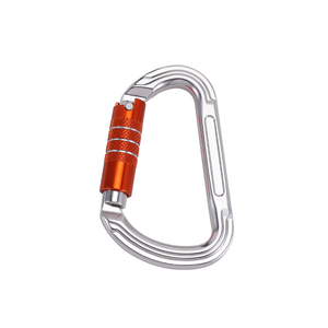 Mousqueton en alliage d'aluminium YAC025T avec design en forme de D, finition anodisée - Product Image 1
