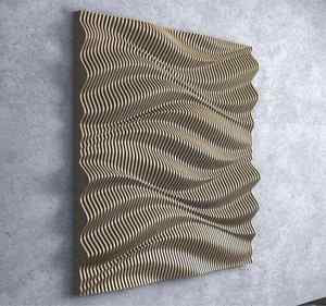 Art mural moderne en bois 3D artisanal Art déco Tête de lit paramétrique personnalisée pour anniversaire et décoration de la maison - Product Image 6