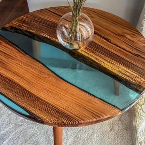 Mesa de Centro con Incrustaciones de Resina Epoxi de Calidad de Exportación con Patrón Único para Muebles Contemporáneos, Suministro Mundial Disponible - Product Image 1