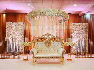 Sofá elegante para bodas indias DST Exportaciones Muebles asiáticos Fiji Estilo indio tradicional Maharaja Thoran Precio de fábrica - Product Image 3