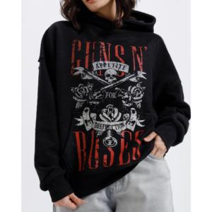 Sweat à capuche Guns & Roses avec détails inversés, 100% coton, French Terry 400 g/m², impression sérigraphique - Product Image 5