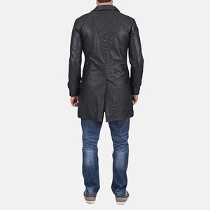 Veste en cuir décontractée d'hiver, nouvelle mode, vente en gros au Pakistan, tissu en toile avec col montant, fabricant de vestes, veste pour hommes - Product Image 3