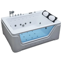 Bañera de Hidromasaje de Esquina con Chorros de Agua y Cristal, Estándar de 67 Pulgadas, para Interiores, de la Fábrica de Bañeras