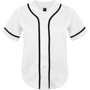 Maillot de baseball uni hip-hop hipster chemises boutonnées uniformes de sport maillot à manches courtes pour hommes et femmes vente en gros - Product Image 5