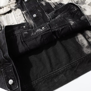 Custom Vintage Casual <b>Fur</b> <b>Lined</b> Denim <b>Jacket</b> Turn Down Collar Winter Coat Patchwork Washed Denim Work Men's Denim <b>Jacket</b> - Product Image 4