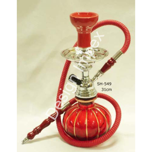 Cachimba de cristal con forma de calabaza, con una sola manguera roja, fácil de transportar, para decoración de bares y clubes, artículos de mesa para fumar, a precio económico. - Product Image 1