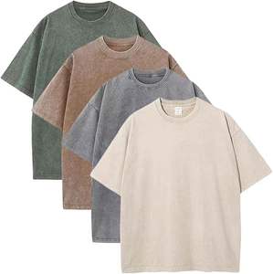 Camiseta de algodón de 100 por ciento de gran tamaño para hombre, tela de tacto suave, ropa de calle clásica holgada, Camiseta básica sólida - Product Image 3