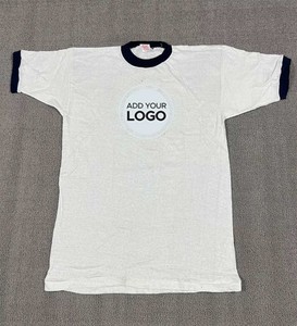 Camiseta de cuello redondo de manga corta de corte regular para hombre, camiseta de entrenamiento con etiqueta de Color y logotipo personalizado, camiseta con patrón sólido - Product Image 3