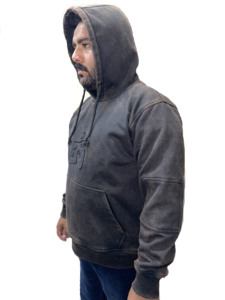 400 GSM poids lourd noir acide lavé à capuche blanc hommes pull Vintage hiver personnaliser Logo sweats à capuche - Product Image 4