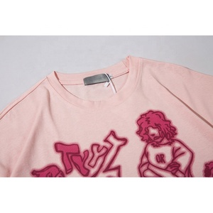 เสื้อยืดโอเวอร์ไซส์พิมพ์ลาย DTG สำหรับผู้ชายเสื้อยืดทรงครอปบ็อกซี่ฟิตสำหรับผู้ชายเสื้อสไตล์สตรีทแวร์ผ้าคอตตอนไหล่100% - Product Image 2