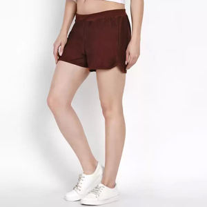 Pantalones Cortos de Verano para Mujer, Sexys, de Punto Acanalado, Cintura Elástica, Resistentes al Viento, Transpirables, con Opciones Personalizables para Uso Casual - Product Image 1