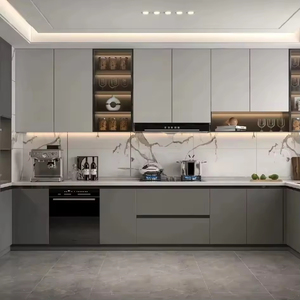 خزائن مطبخ من سي بي إم مارت، خزائن مطبخ كبيرة السعة مع أرفف، خزائن مطبخ قابلة للتخصيص، رف تخزين - Product Image 1