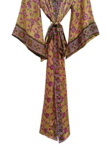 Camisa de Playa, Kimono de Seda para Mujer, Multicolor, Suave, Ropa de Casa, Blusa de Seda Multicolor, Kimono Corto Tipo Túnica - Product Image 3