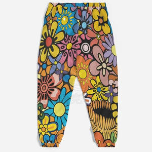 Pantalones de Jogger de sublimación con estampado completo y cintura elástica Pantalones de Jogger de sublimación con estilo - Product Image 2