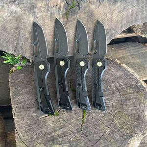 سكين قابل للطي تكتيكي EDC بمقبض G10 ومحمل كروي، شفرة D2 عالية الصلابة مطلية بتقنية PVD - Product Image 1