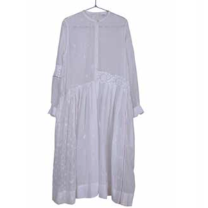 Vestido de Fiesta RASA 57 para Verano, Algodón Blanco Fino, Silueta Holgada y Ajustada con Cintura Natural, Diseño Liso y Estampado - Product Image 3