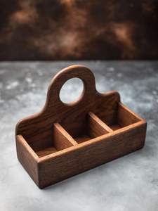 Organizador de estación de café de madera, caja de almacenamiento, portavasos, encimera de cocina, soporte de café - Product Image 4