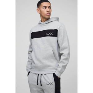 Sudadera con Capucha Gris Claro para Hombre, con Logotipo Personalizado y Pantalones Deportivos a Juego, Marca Privada Trackstar OEM - Product Image 6