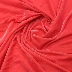 織り綿100% ピンク色ベルベットアパレル生地280gsmソフトタッチコットンベルベット靴ジャケットとカーテン用