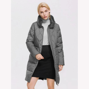 Women's Unique Design Puffer Jacket <b>Coat</b> Long Sleeves Full Zipper Waterproof <b>Winter</b> Warm Bubble Hooded <b>Thick</b> 100% Polyester - Product Image 4