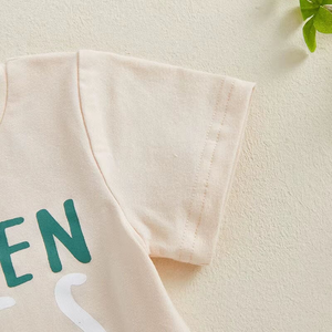 Conjunto de ropa de algodón para niños pequeños respetuoso con el medio ambiente de secado rápido OEM ODM Bangladesh conjunto informal de tendencia personalizable de alta calidad - Product Image 2